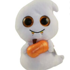 🎃 Ty Beanie Boos Halloween Ghost Plush – Big Sparkly Eyes – 2017 with tags 6"